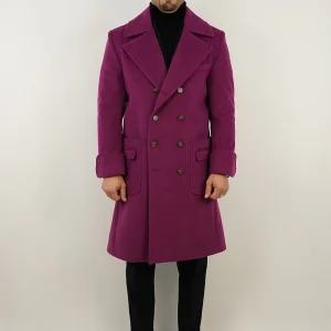 Cappotto Chesterfield Spigato | Prugna