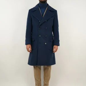 Cappotto Chesterfield Spigato | Zaffiro