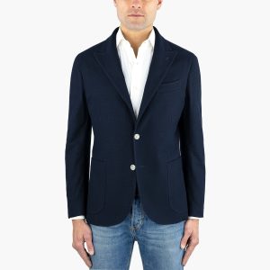 Giacca BARBA Napoli Dynamic in Cotone Blu Navy