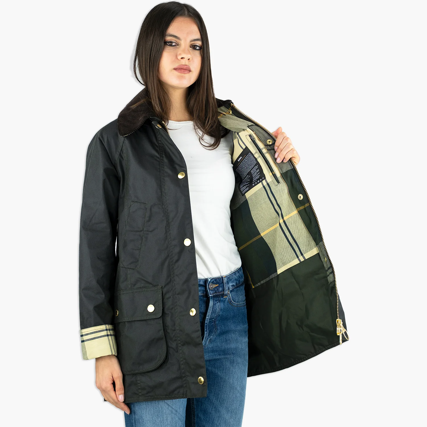 Giacca Cerata BARBOUR Modern Beadnell Wax Jacket Sage - immagine 3