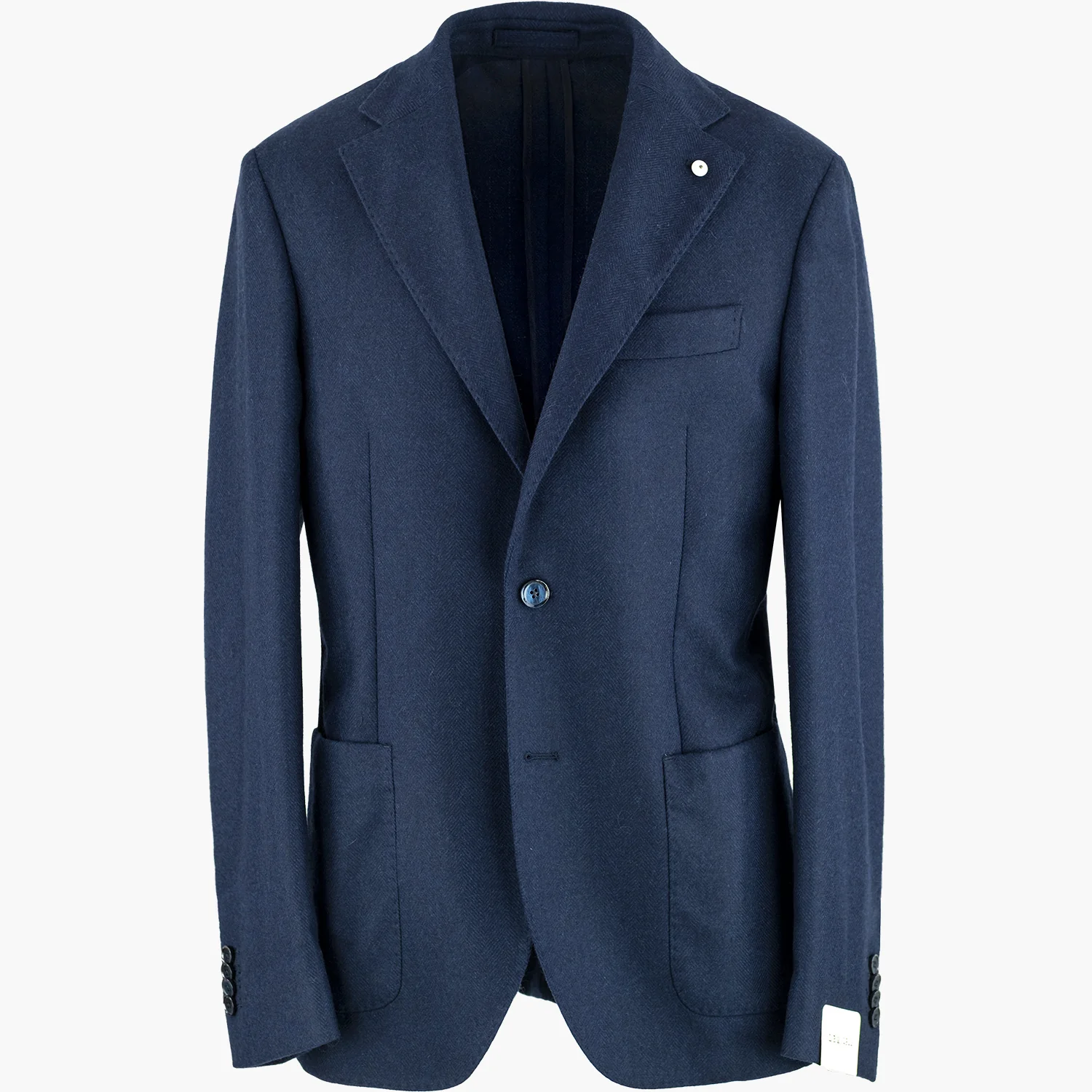 Giacca LBM Jack in Misto Lana Spinata Blu Navy