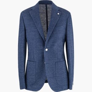 Giacca LBM Jack in Misto Lino e Cotone Blu