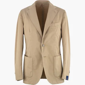 Giacca SANTANIELLO in Cotone Super Light Tinto Capo Beige