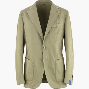 Giacca SANTANIELLO in Cotone Super Light Tinto Capo Verde Militare