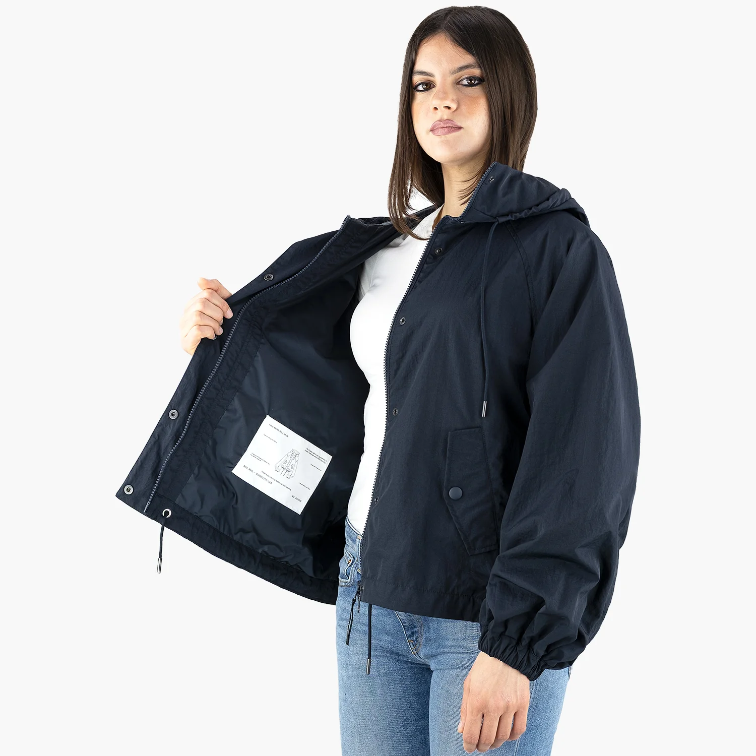 Giubbino ASPESI Lea in Micro Twill di Nylon Blu Navy - immagine 3