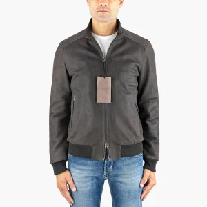 Giubbotto BARBA Napoli Dakota in Pelle Suede Testa di Moro