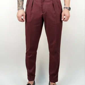 Gurkha 4 Bottoni - Fondo 17/20cm | Doppia Fibbia Regolabile | Rubino