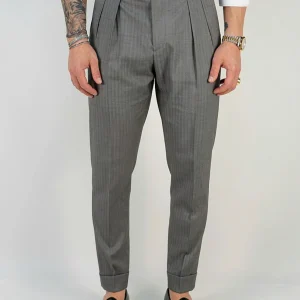 Gurkha 4 Bottoni - Fondo 17/20cm | Doppia Fibbia Regolabile | Grigio Cenere