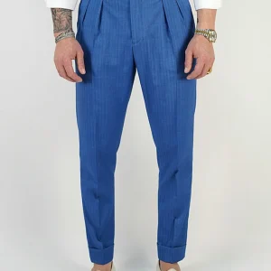 Gurkha 4 Bottoni - Fondo 17/20cm | Doppia Fibbia Regolabile | Topazio Azzurro