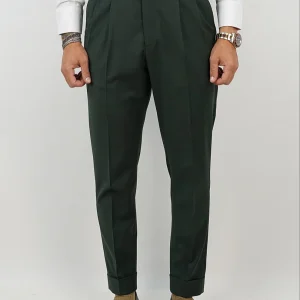 Gurkha 4 Bottoni - Fondo 17/20cm | Doppia Fibbia Regolabile | Verde Malachite