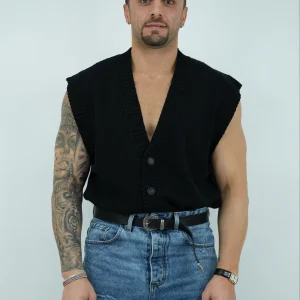 Gilet smacchinato nero