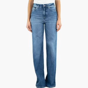 Jeans DONDUP Amber Wide Leg in Denim Stretch Lyocell Lavaggio Medio