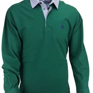 POLO Piquet Collo Camicia a righe  Uomo  Verde