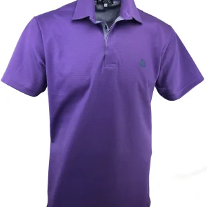 POLO Piquet Uomo Viola collo In Tinta