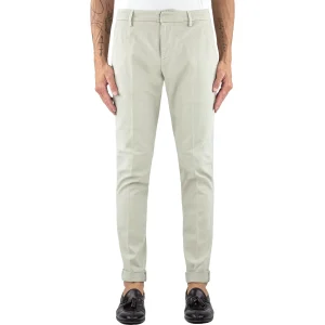 Pantalone DONDUP Gaubert UP235 in Gabardina di Cotone Stretch Gesso