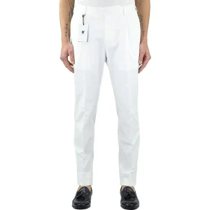Pantalone PT Torino Flicker Edge in Cotone Stretch Bianco