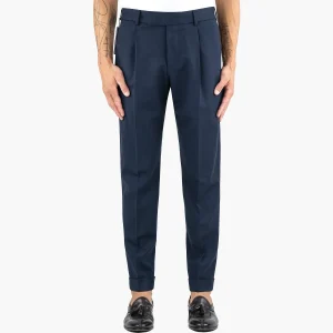 Pantalone PT Torino Edge Rebel Fit in Lana Batavia Stretch Blu Navy
