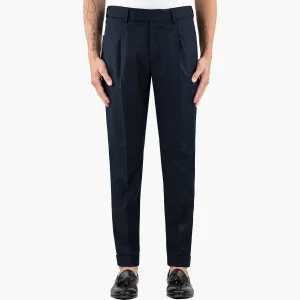 Pantalone PT Torino Edge Rebel Fit in Lana Stretch Fine Cavallery Blu Navy