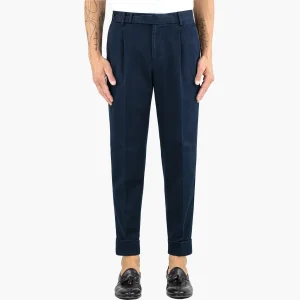Pantalone PT Torino The Reporter Carrot Fit in Cotone Batavia Blu Navy