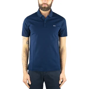 Polo PAUL & SHARK in Cotone Organico Piqué Blu Navy