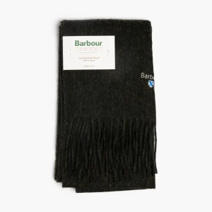 Sciarpa BARBOUR in Puro Lambswool Logo Ricamato Seaweed