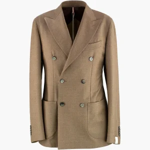 Abito Doppiopetto SANTANIELLO in Lana e Cashmere Cammello
