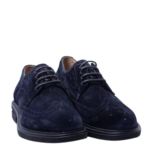 Allacciata Brecos Coda Di Rondine Camoscio Blu