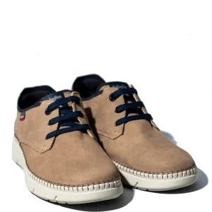 Allacciata Callaghan Circolare Pelle Nabuck Beige/Blu