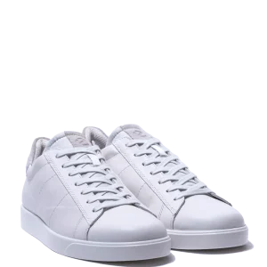 Allacciata Ecco Pelle White Gravel