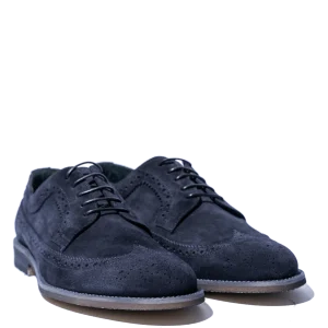 Allacciata Jerold Wilton Morbida Coda Di Rondine Camoscio Blu