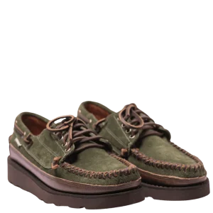 Allacciata Sebago Keuka Lea Canoe Moc Dark Brown Dark Military