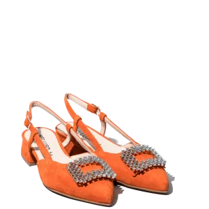 Slingback Melluso Camoscio Aranciata