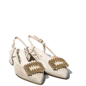 Slingback Melluso Camoscio Ecrù