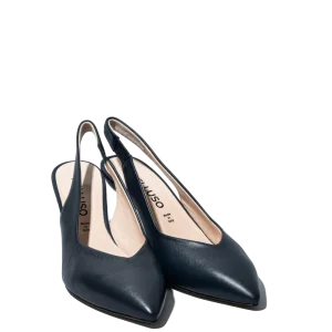 Slingback Melluso Cuore Pelle Blu Abyss