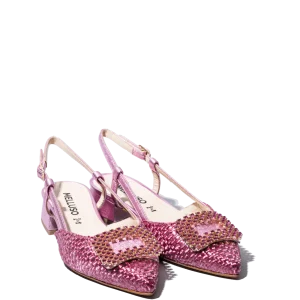 Slingback Melluso Pelle e Rafia Barbie