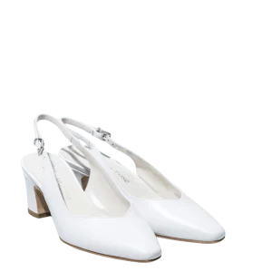 Slingback Vie en Rose Pelle Soft Bianco Sposa