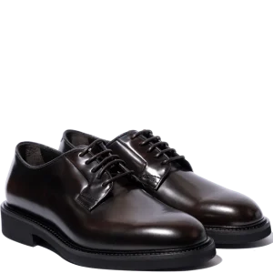 Classica Allacciata Derby Triver Flight Pelle Abrasivato Testa Di Moro