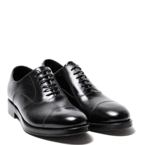 Classica Allacciata Jerold Wilton Vitello Nero Triplo Cuoio