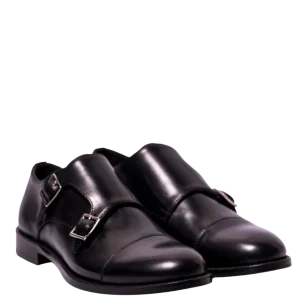 Classica Doppia Fibbia Brecos Cortina Vitello Nero