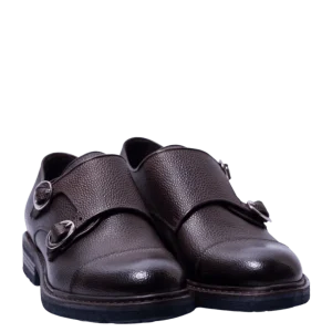 Classica Doppia Fibbia Brecos Martellata Marrone