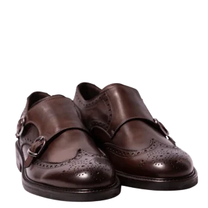 Classica Doppia Fibbia Jerold Wilton Coda Di Rondine Pelle Marrone