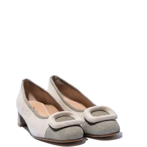 Décolleté Arte Veneta Camoscio Sabbia/Salvia