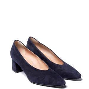 Décolleté La Sellerie Camoscio Blu Notte