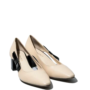 Décolleté La Sellerie Pelle Belfagor Cipria Fiocco Vernice Nero