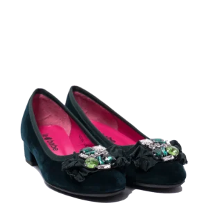 Décolleté Le Babe Gioiello Velluto Pino