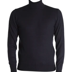 Maglione Collo Alto Mk590118 Blu