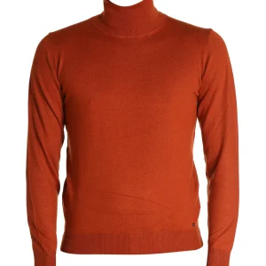 Maglione Collo Alto Mk590118 Mattone