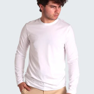 T-shirt a Maniche Lunghe T-shirt in cotone Pima a maniche lunghe 8NZM77 White