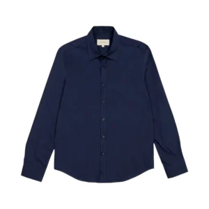 Camicia a Maniche Lunghe Collo Piccolo GL070DA-F24 Navy