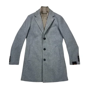 Cappotto Cappotto Monopetto Pettorina MK794614 Grigio Melange